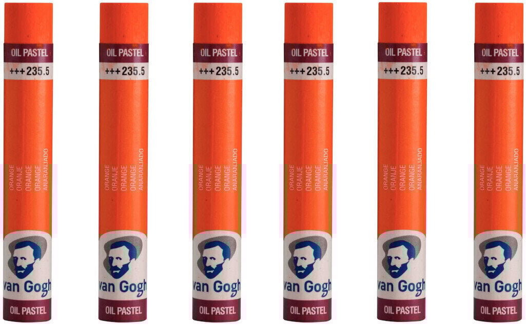 Pastel à l'huile Van Gogh Oil Pastel Stick Coffret de pastels à l'huile Orange 5 6 pièces