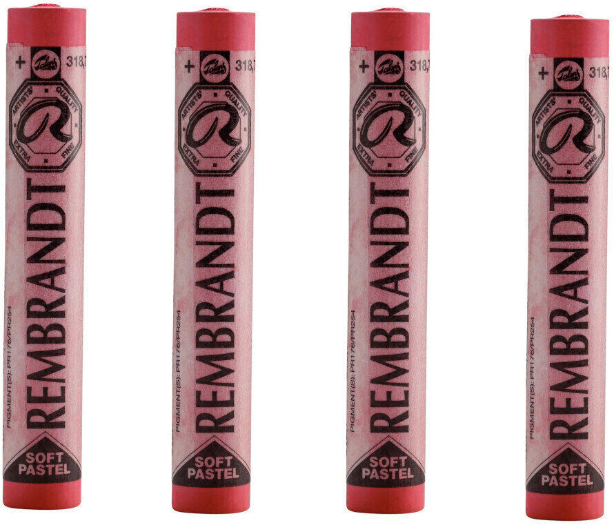 Pastel sec Rembrandt Soft Pastel Coffret de pastels secs Carmine 7 4 pièces