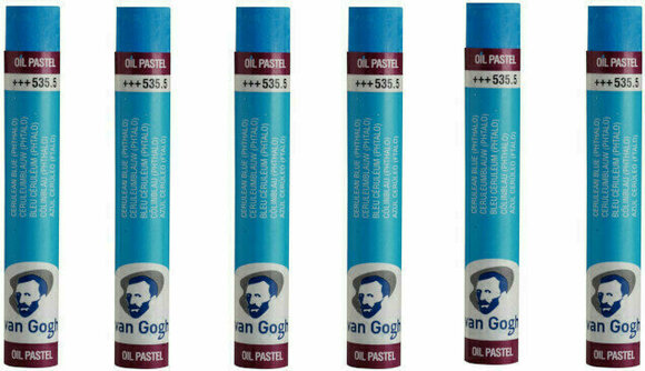 Pastel à l'huile Van Gogh Oil Pastel Stick Coffret de pastels à l'huile Cerulean Blue Phthalo 5 6 pièces - 1