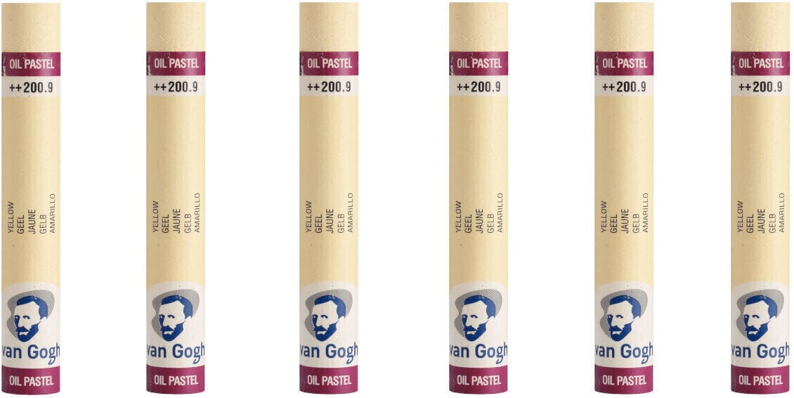 Pastel à l'huile Van Gogh Oil Pastel Stick Coffret de pastels à l'huile Yellow 9 6 pièces