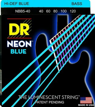 Struny pre 5-strunovú basgitaru DR Strings NBB5-40 - 1