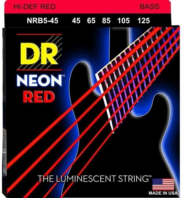 Saiten für 5-saitigen E-Bass, Saiten für 5-Saiter E-Bass DR Strings NRB5-45