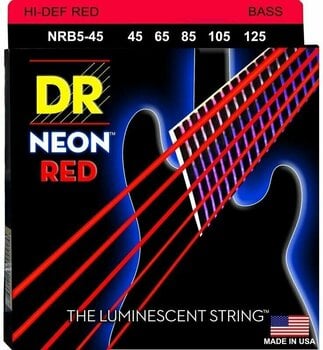 Struny pre 5-strunovú basgitaru DR Strings NRB5-45 - 1