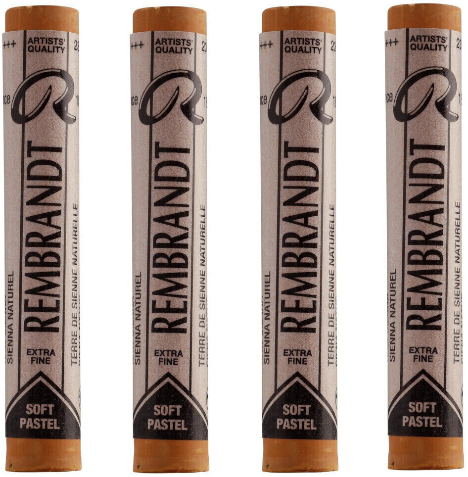 Suchý pastel Rembrandt Soft Pastel Sada suchých pastelů Raw Sienna 3 4 ks