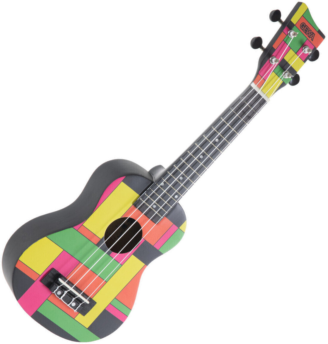 Sopránové ukulele GEWA Manoa Sopránové ukulele Black Neon