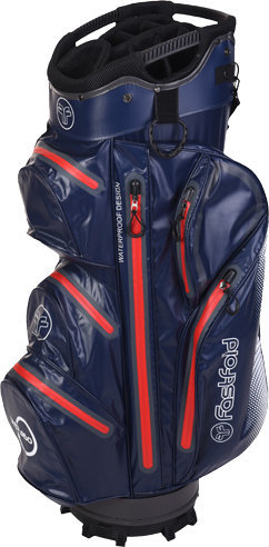 Saco de golfe Fastfold Waterproof Navy/Grey/Red Cart Bag