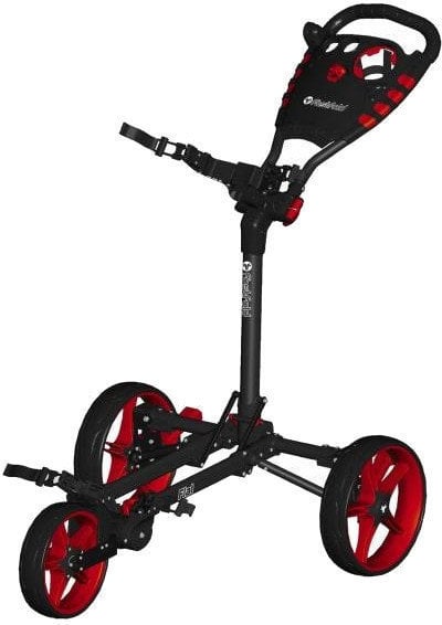 Manual Golf Trolley Fastfold Flat Fold Charcoal/Red Golf Trolley