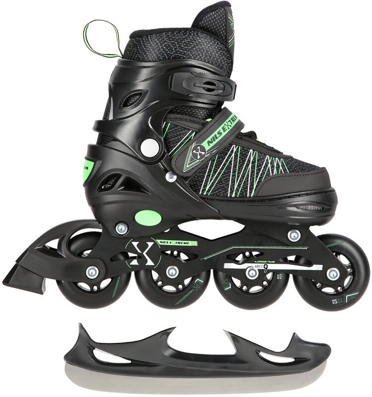 Roller Skates Nils Extreme NH11912 2in1 Green 31-34 Roller Skates