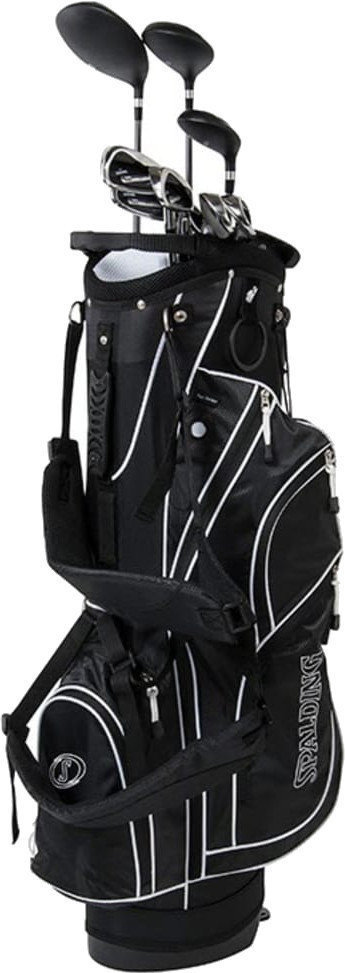 Set golf Spalding True Black kit uomo destro grafite/acciaio Stand Bag