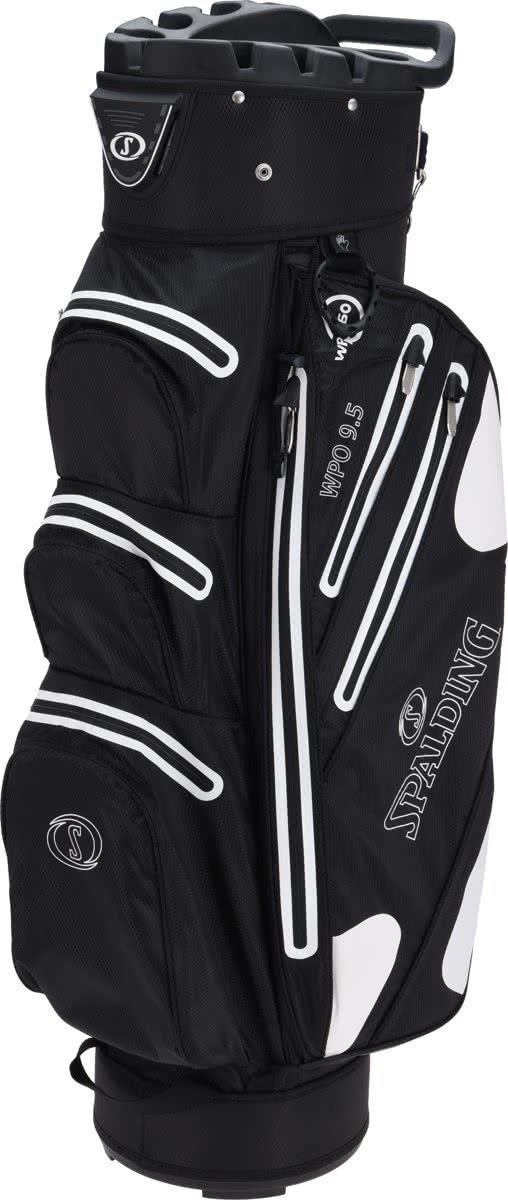 Golf Bag Spalding 9.5 Inch Waterproof Cart Bag Black White