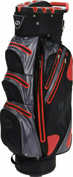 Golf Bag Spalding 9.5 Inch Waterproof Cart Bag Black Red Grey - 1