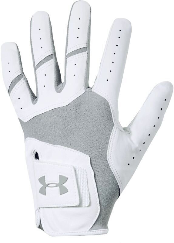 Handschuhe Under Armour Iso-Chill Mens Golf Glove White/Grey Left Hand for Right Handed Golfers L