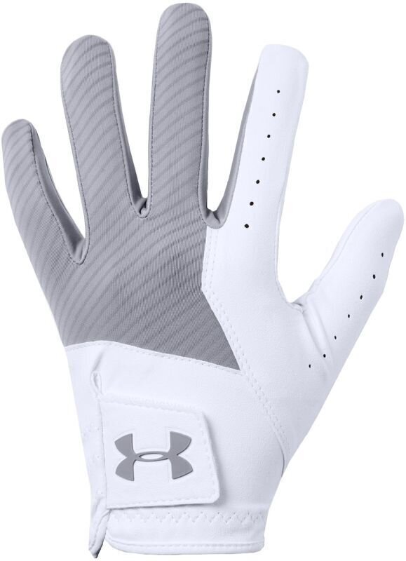 Handschuhe Under Armour Medal Mens Golf Glove White/Grey Left Hand for Right Handed Golfers ML
