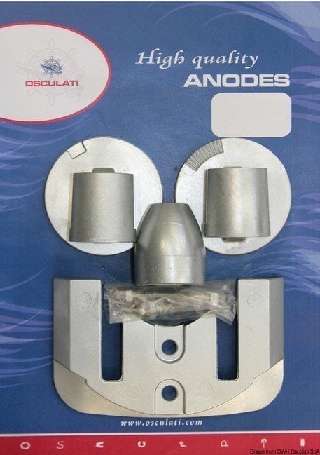 Boot Anode Osculati Anode Kit Mercruiser Bravo III-04 - Aluminum