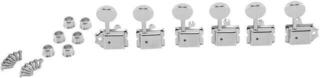 Kitarride häälestusseadmed Fender American Vintage Guitar Tuners Staggered Nickel/Chrome 6 Pack