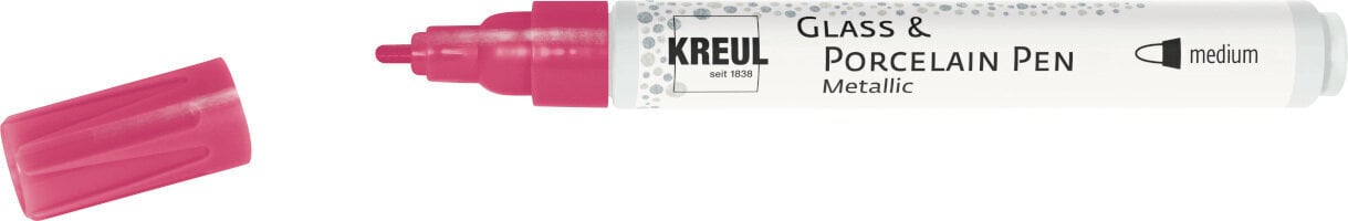 Markør Kreul Metallic 'M' Glass and Porcelain Marker Pink 1 stk.