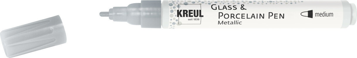 Markør Kreul Metallic 'M' Glass and Porcelain Marker Silver 1 stk.