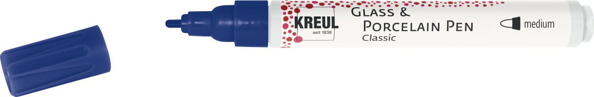 Popisovač Kreul Classic 'M' Popisovač na sklo a porcelán Royal Blue
