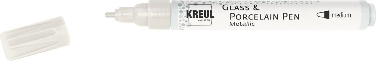 Merkintäkynä Kreul Metallic 'M' Glass and Porcelain Marker Mother Of Pearl White 1 kpl