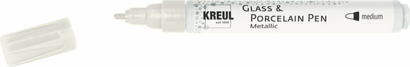 Merkintäkynä Kreul Metallic 'M' Glass and Porcelain Marker Mother Of Pearl White 1 kpl - 1