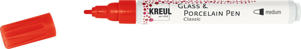 Popisovač Kreul Classic 'M' Popisovač na sklo a porcelán Cherry Red