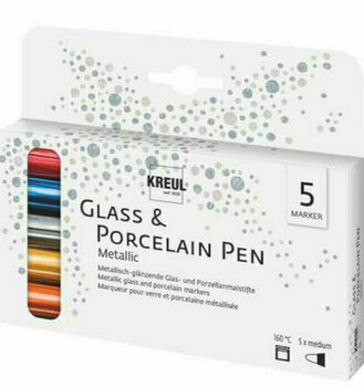Merkintäkynä Kreul Metallic 'M' Glass and Porcelain Marker Mix 5 pcs - 1