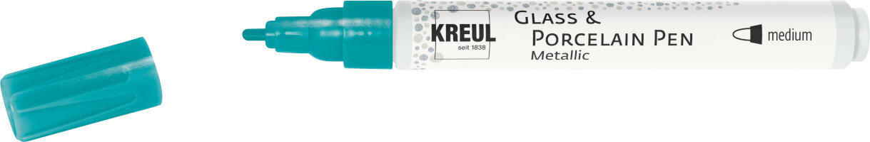 Markeerstift Kreul Metallic 'M' Glass and Porcelain Marker Metallic Turquoise 1 stuk