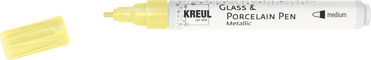 Markeerstift Kreul Metallic 'M' Glass and Porcelain Marker Yellow 1 stuk