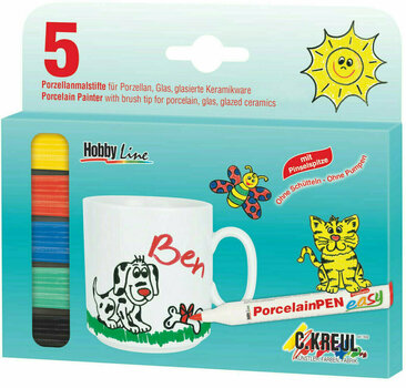Marker Kreul Porcelainpen Easy Porcelain Marker Mix 5 pcs - 1