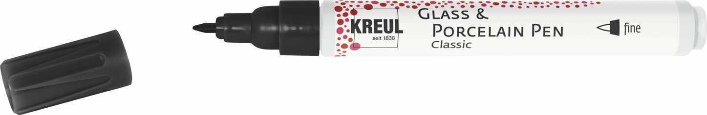 Markeerstift Kreul Classic 'F' Glass and Porcelain Marker Classic Zwart 1 stuk