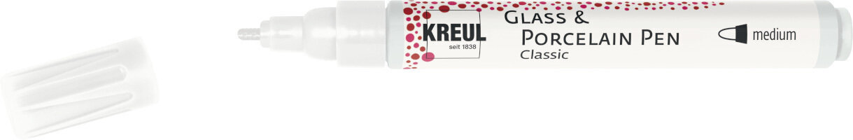 Marqueur Kreul Classic 'M' Marqueur pour verre et porcelaine Blanc
