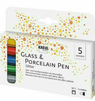 Merkintäkynä Kreul Glitter 'M' Glass and Porcelain Marker Mix 5 pcs - 1