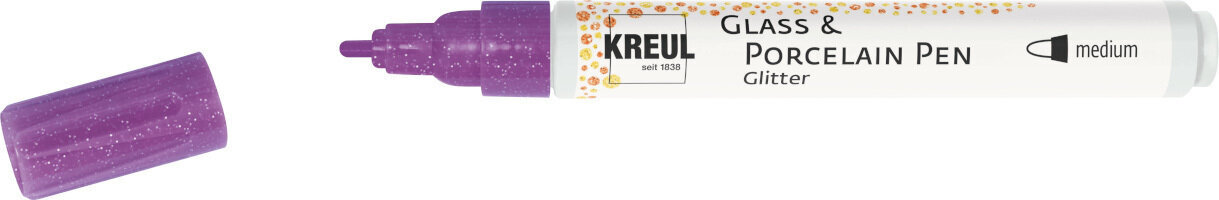 Marcador Kreul Glitter 'M' Glass and Porcelain Marker Violet 1 un.