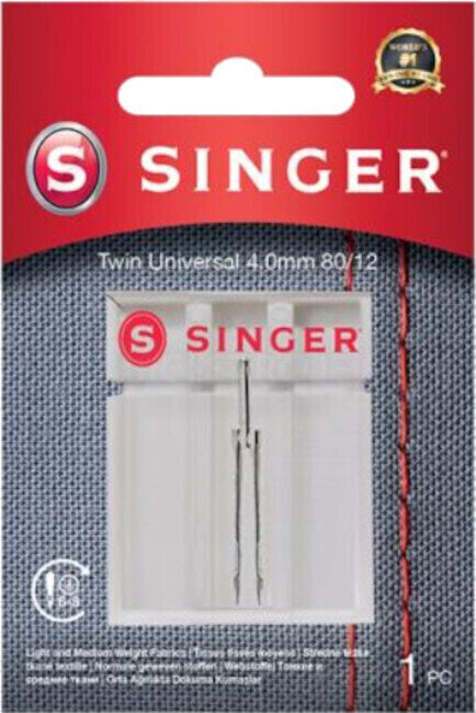 Agujas para Máquinas de Coser Singer 4 mm 1x80 Aguja de coser doble