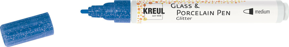 Markör Kreul Glitter 'M' Glass and Porcelain Marker Blue 1 st