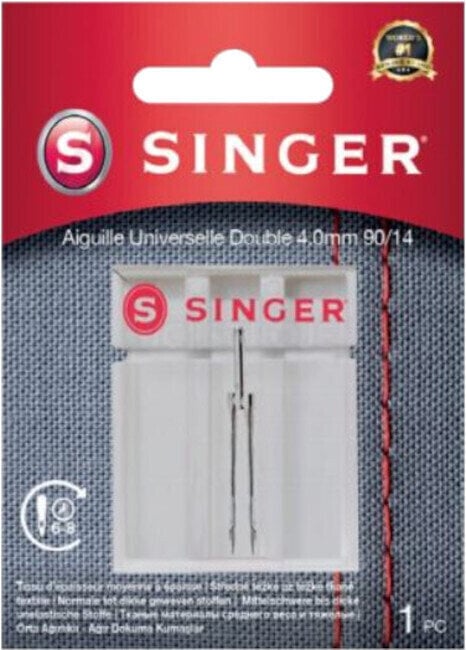 Nadel für Nähmaschine Singer 4 mm 1x90 Doppelte Nähnadel