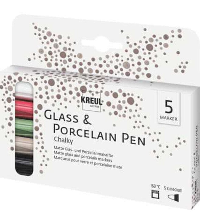 Markeerstift Kreul Chalky 'M' Glass and Porcelain Marker Chalky Mix 5 pcs