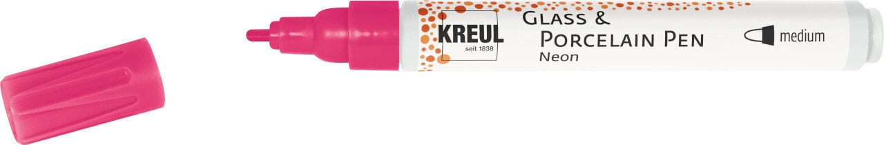 Markeerstift Kreul Neon 'M' Glass and Porcelain Marker Neon Pink 1 stuk