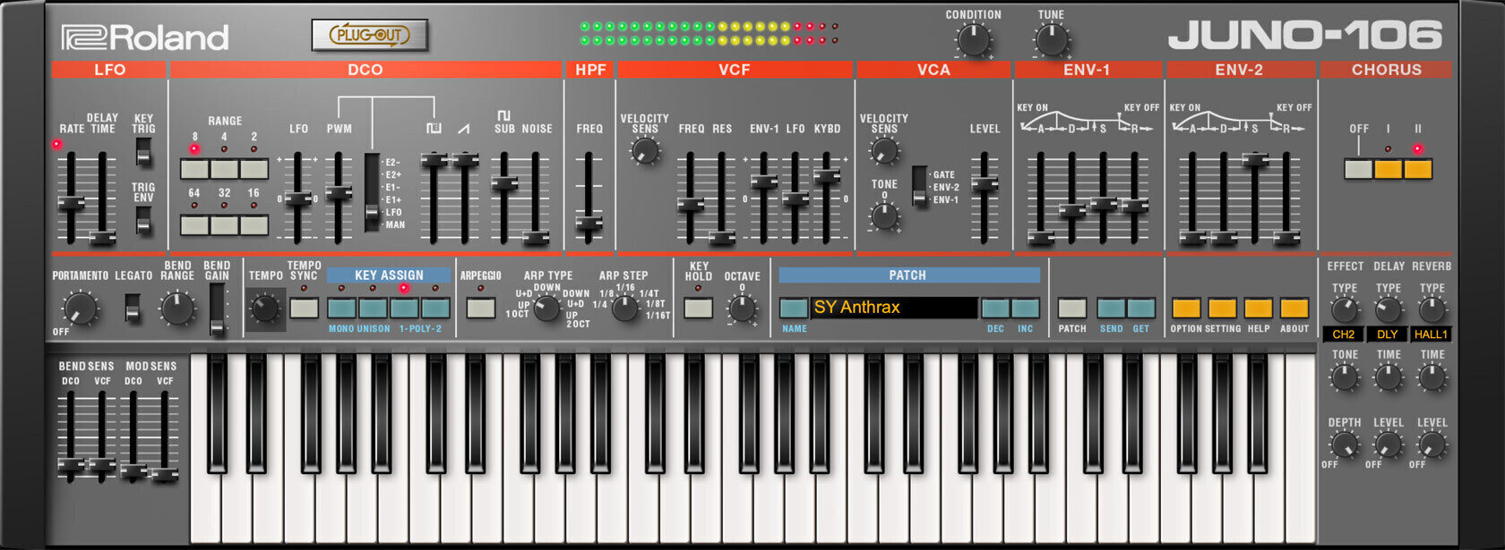 Logiciel de studio Instruments virtuels Roland JUNO-106 Key (Produit numérique)