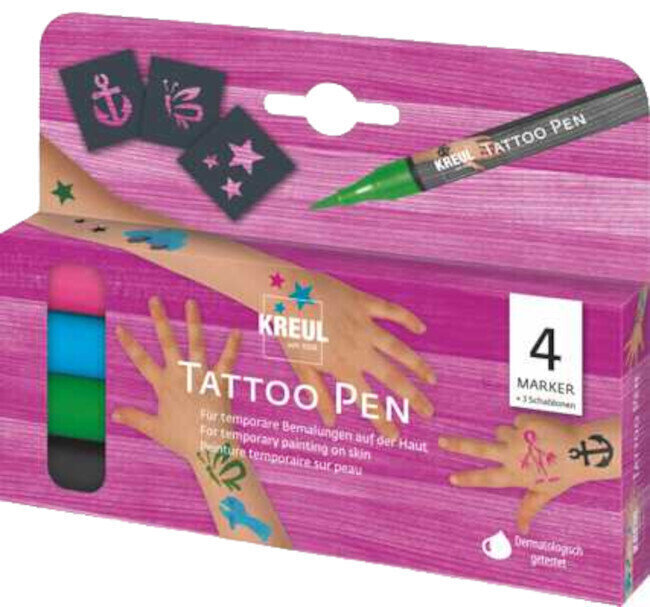Markeerstift Kreul Tattoo Tattoo Pen Mix 4 stuks