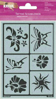 Popisovač Kreul Tattoo Stencil Tetovací šablona Sun Flowers Butterflies 1 ks - 1