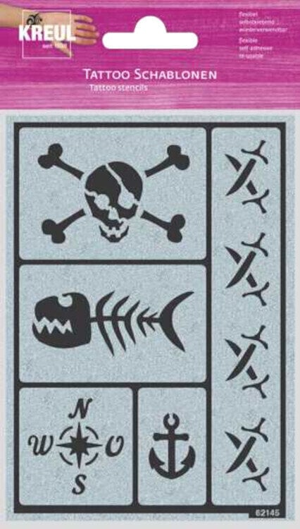 Marqueur Kreul Tattoo Stencil Pochoir pour tatouage Party Of The Pirates 1 pc