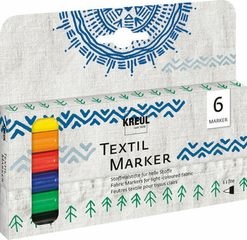 Flomaster Kreul Javana Texi Fine Set Komplet markerjev za tekstil Set 6 6 kos. - 1