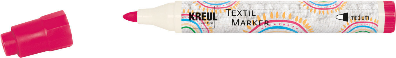 Felt-Tip Pen Kreul Javana Texi Medium Textile Marker Carmine Red 1 pc