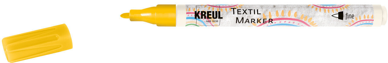 Felt-Tip Pen Kreul Javana Texi Fine Textile Marker Yellow 1 pc