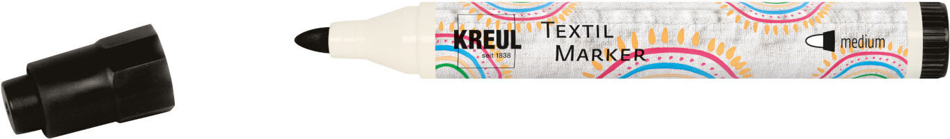 Felt-Tip Pen Kreul Javana Texi Medium Textile Marker Black 1 pc