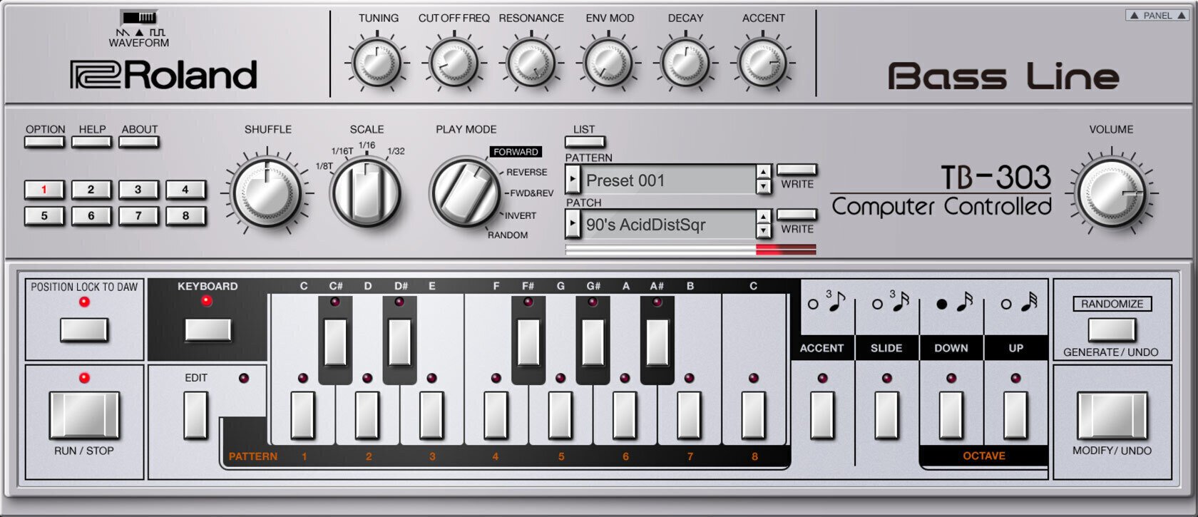 VST Instrument Studio programvara Roland TB-303 Key (Digital produkt)