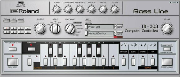 VST Instrument Studio -ohjelmisto Roland TB-303 Key (Digitaalinen tuote) - 1