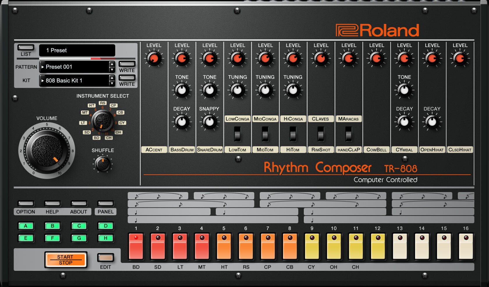Logiciel de studio Instruments virtuels Roland TR-808 Key (Produit numérique)