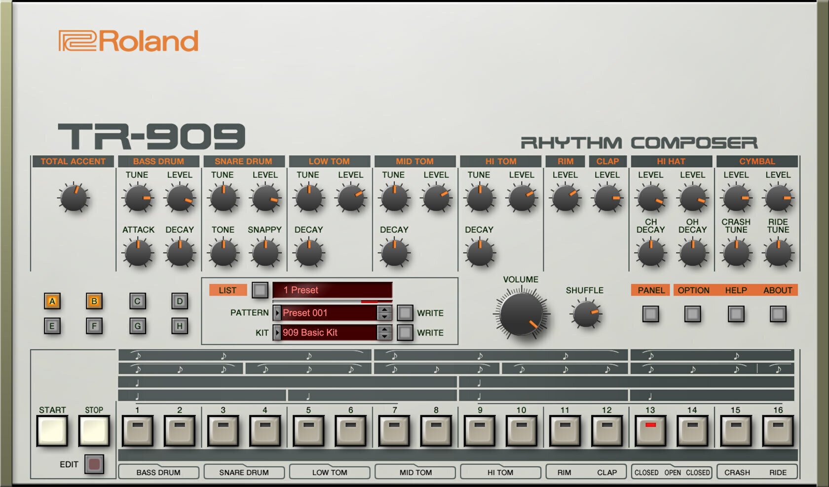 VST Όργανο λογισμικού στούντιο Roland TR-909 Key (Ψηφιακό προϊόν)